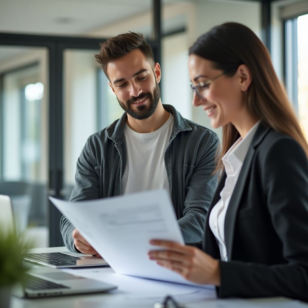 Emprendedor en consulta financiera